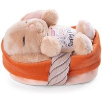 NICI 48708 Kuscheltier Hase karamell 12cm schlafend im Körbchen von Nici