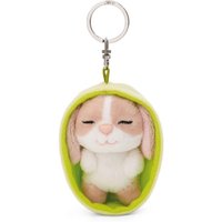 NICI 49985 Schlüsselanhänger Sleeping Pets Hase cappuccino 8 cm von Nici