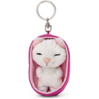 NICI 49988 Schlüsselanhänger Sleeping Pets Katze weiß 8 cm von Nici