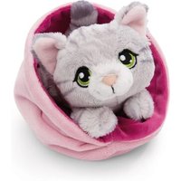 NICI 61331 Kuscheltier Katze grau getigert 12cm im Körbchen von Nici