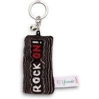 NICI 62119 Schlüsselanhänger Mini Plüschkissen "Rock on!" 8cm mit Göckchen von Nici