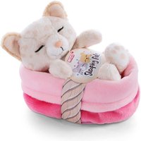 NICI - Sleeping Pets - Kätzchen mit Leopardenmuster 12cm im Körbchen von Nici