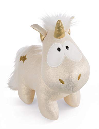 NICI Theodor Einhorn Kuscheltier Shooting Star - 45 cm - Goldenes Einhorn Plüschtier mit goldenem Horn und glänzendem Plüschfell - Für jedes Alter geeignet - 43739 von NICI