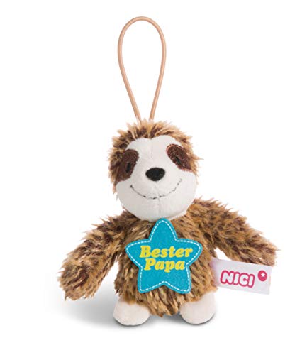 NICI Tiere 44851 Anhänger Faultier mit Spruch Bester Papa 8cm mit Loop, Braun, Large von NICI