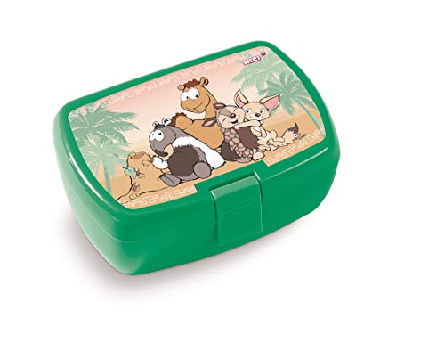 NICI 45456 Brotdose, Gürteltier, Ameisenbär und Wüstenfuchs 18x12,5x6,5cm, grün von NICI