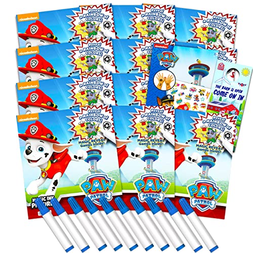 Nickelodeon Paw Patrol Imagine Ink Malbuch-Set für Mädchen und Jungen – 12 Stück No Mess Malbücher mit Paw Patrol Aufklebern (Paw Patrol Party Favors Bundle) von Nick Shop