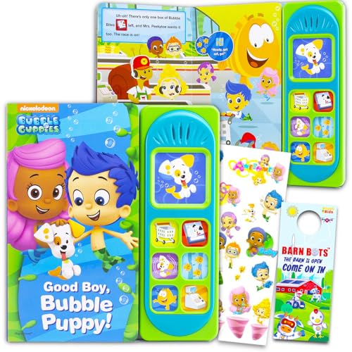 Bubble Guppies Soundbuch für Kleinkinder – Bubble Guppies Aktivitätsbuch-Set enthält ein interaktives Lern-Soundbuch plus Aufkleber, Türhänger | Bubble Guppies Geschenke von Nickelodeon