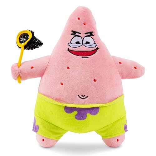 Nickelodeon Spongebob Schwammkopf Patrick Star Jellyfishing 25,4 cm Sammler Plüschtier, großes weiches Stofftier von Nickelodeon