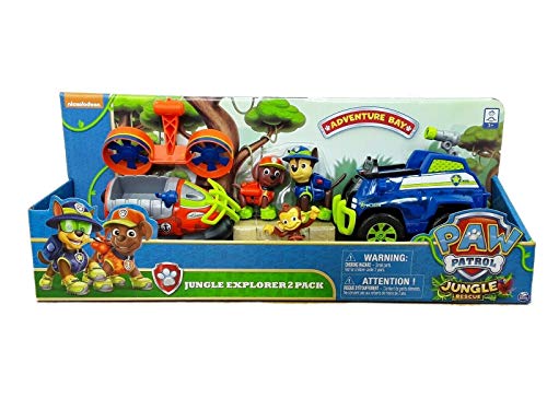 Nickelodeon Paw Patrol Jungle Explorer 2 Pack - 2 Autos - Kinderspielzeug von Nickelodeon