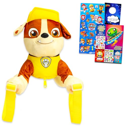 Paw Patrol Plüsch-Set – Paw Patrol Geschenk-Set mit 45,7 cm großen Paw Patrol Plüschschutt mit Tragegurten, Create-A-Face Stickerbuch und mehr | Paw Patrol Plüschtiere von Nickelodeon