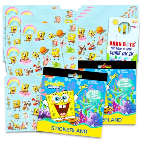 SpongeBob-Aufkleber für Kinder, über 240 SpongeBob-Aufkleber, Set für Partyzubehör, Partygeschenke, Geburtstage und mehr, SpongeBob Schwammkopf Party-Dekorationen SpongeBob-Aufkleber für Kinder, über 240 SpongeBob-Aufkleber, Set für Partyzubehör, Partygeschenke, Geburtstage und mehr, SpongeBob Schwammkopf Party-Dekorationen von Nickelodeon