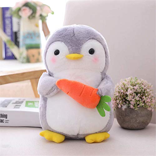 Nicole Knupfer Pinguin Stofftier Plüschtier, Pinguin Kuscheltier Tier Kissen Geschenk Für Kinder/Erwachsene (Pinguin mit Karotte,25 cm) von Nicole Knupfer