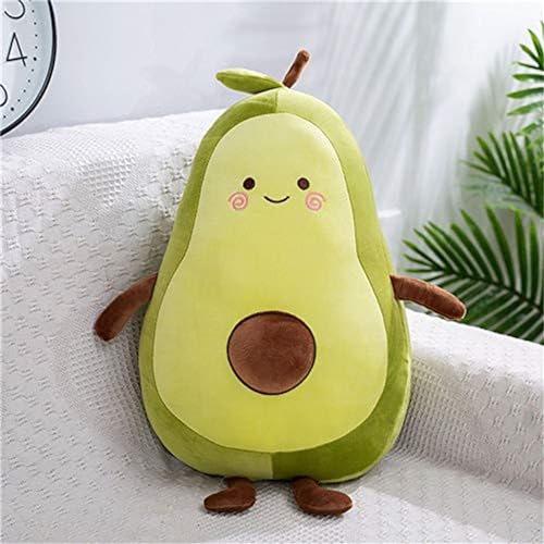 Nicole Knupfer Stofftier Plüschtier Avocado, Kuscheltier Avocado Kissen Geschenk Für Kinder/Erwachsene Kissen Stofftiere (B-30cm) von Nicole Knupfer