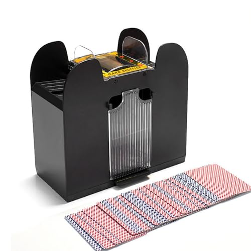 Nicoone Automatische Kartenmischmaschine 6 Deck Elektronische Mischkarte Shuffler Casino Poker Card Shuffling USB/Batteriebetrieben Karten Spielwerkzeug Zubehör von Nicoone