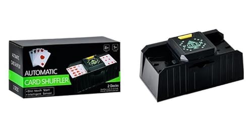 Nicoone Automatischer Kartenmischer, 2 Decks, UNO-Kartenmischmaschine, batteriebetrieben/USB-Aufladung, elektronisches Casino-Pokerkarten-Mixen von Nicoone