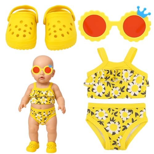Badeanzug Puppen Set,Baby Badeanzug,Sommer Puppenzubehör Kleidung,Bademode, Sonnenbrillen Und Strandschuhe,35-45cm Geeignet Für Neugeborene Puppen Badeanzug Puppen Set,Baby Badeanzug,Sommer Puppenzubehör Kleidung,Bademode, Sonnenbrillen Und Strandschuhe,35-45cm Geeignet Für Neugeborene Puppen von NieYat