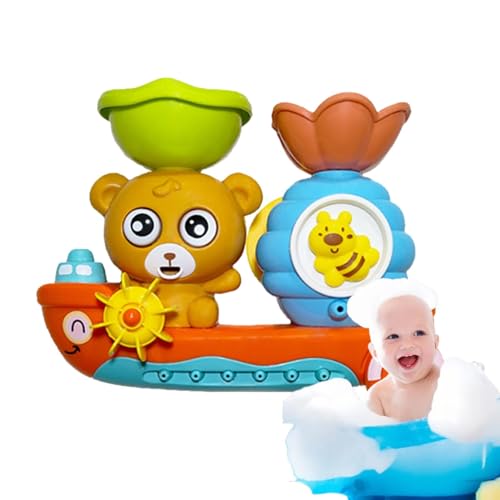 Badewannenspielzeug Kinder Mit Wasserschaufel, Kinder Wasser Dusche Badespielzeug, Bär Und Bee Wasserdusche Spielzeug, Badewann Wasserspielzeug, Schwimmendes Poolbootspielzeug von Niesel