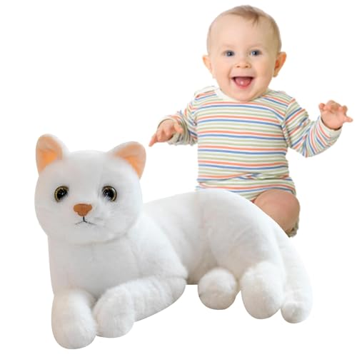 Katze Kuscheltier, Realistischen Katze Plüschtier, Katze Stofftierpuppe Süßes Katze Spielzeug Geschenk, Nettes Simulations-Katzen-Puppe-Plüsch-Spielzeug, Realistisches Weiches Plüschtier von Niesel