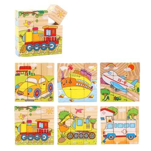 Niesel 3D-Puzzles für Kinder, Holzblockpuzzle,Denksportaufgaben für frühes Lernen | Holzblock-Puzzles mit lebendigen Farben für Kinder, Jungen und Mädchen von Niesel