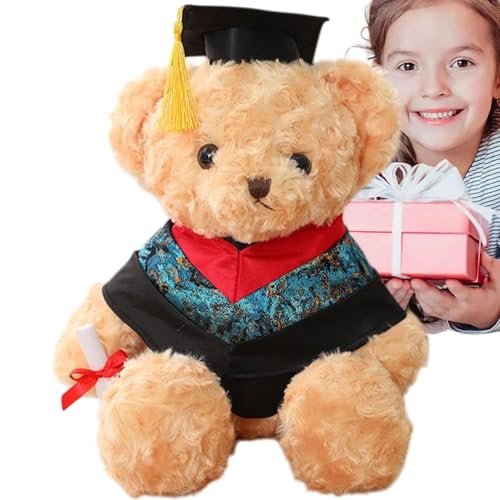 Niesel Abschlussgefüllter Tier, Abschlussplüsch - Sammlerpuppe Soft Throw Pillow - Graduation Bear Plüschpuppe mit Kleidung und Naptime Stofftier für eine Freundin Home School Party von Niesel