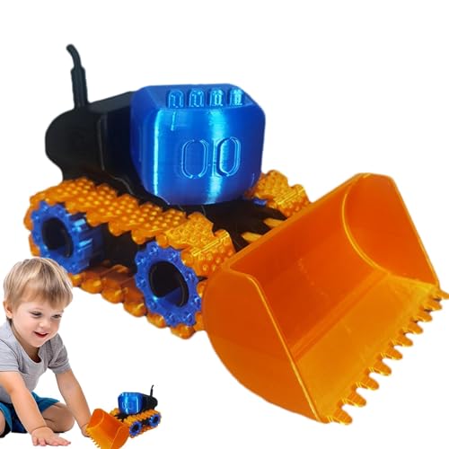 Niesel BAU-LKW-Spielzeug, Bulldozer-Spielzeug für Jungen, 3D-gedrucktes Ornament, bewegliches Bulldozer-Spielzeug für Kinder, Erwachsene Sammlerstücke Radlader-Spielzeug für alle Altersgruppen für von Niesel