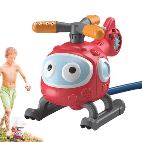 Niesel Hubschraubersprinkler für Kinder, rotierendes Wassersprühspielzeu - Rotierendes Sprinklerspielzeug - 45 Grad drehbarer Sprinkler, Spielzeug-Wasserdruck-Lift-Sprinkler für Gartenpool, und von Niesel