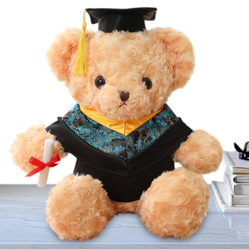 Niesel Stopfer Abschlussbär, Abschlussbär, Süße Cartoon Doll weiche Raumdekoration, Graduation Bear Plüschpuppe mit Kleidung und Naptime Stofftier für eine Freundin Home School Party von Niesel