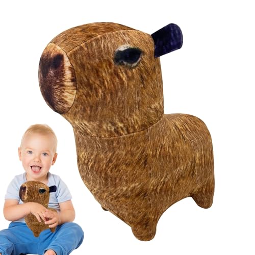 Niesel Süße Capybara Plüsch, Capybara Plüschpuppe - Funny Animal Decor Kissen Plüschpuppen - Ausgestopfte Plüschhäuser Bequeme Wohndekorationen für Kinder Erwachsene von Niesel