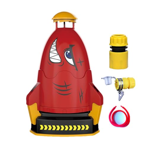 Niesel Wasserdruck-Raketenstart, Wassersprinkler für Kinder - Toy Rocke verstellbare Sprühhöhe T - Flaschenraketenstart, manuelles Wasserpumpenspielzeug, 360°-Drehung, unterhaltsam und fesselnd für von Niesel