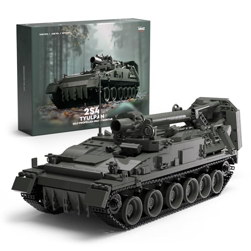 Nifeliz 2S4 Mörser Bauspielzeugset, Militär Selbstfahrlafette Klemmbausteine für Erwachsene, Armee Modellbausatz Sammlerstück, Geschenk für Militärfans (1438 Teile, NF10291) von Nifeliz