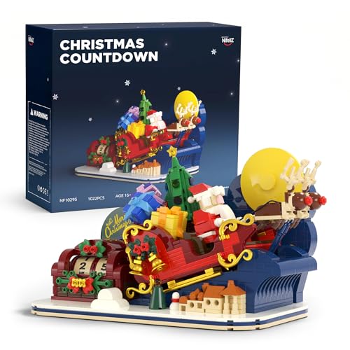 Nifeliz Weihnachts-Countdown-Modellbausatz für Erwachsene und Familien, Klemmbausteine Weihnachten Weihnachtsdekoration, Heimdekoration und Bürodekoration (1022 Teile, NF10295) von Nifeliz