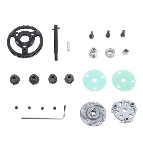 Niiyen RC-Autogetriebe-Zahnradsatz mit 48P 83T-Zahnrad 18T 19T 20T 21T-Motorzahnrädern Kohlenstoffstahl-Getriebezahnrad für 1/10 für Slash VXL RC Car Differential Hauptstirnrad von Niiyen