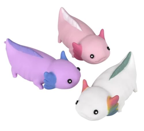 Axolotl Squish and Stretch Sand Toys Cute Squish Fidget Stress Relief Sensory Toy Set of 3 von Nikki's Knick Knacks