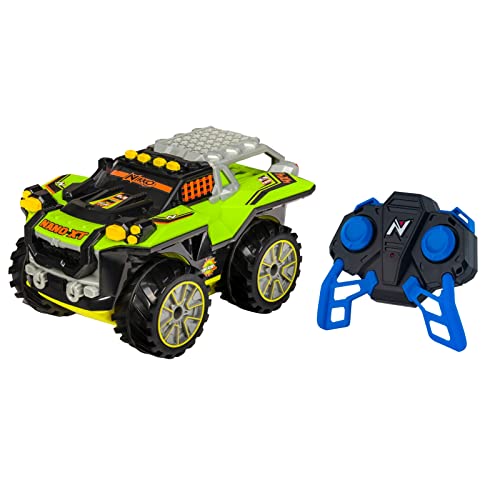 Nikko 10361 Nano VaporizR XT, Ferngesteuertes RC Auto, Offroad Fahrzeug mit 4x4 Action und 360° Drehungen, fährt auf Wasser, Schlamm und Schnee, für Kinder ab 6 Jahren, ca. 20 cm, Grün, 10361/10360 von Nikko