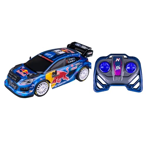 Nikko RC 10393 Night Mode M-Sport Ford Puma Hybrid #8 Tänak, Ferngesteuertes Auto mit LED Scheinwerfern, 25 cm, 2,4 GHz Fernsteuerung, 40 m Reichweite, für Kinder ab 6 Jahren, Blau von Nikko