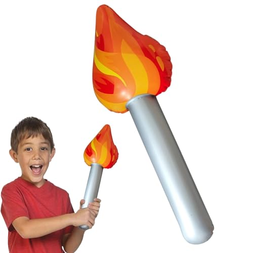 Aufblasbare Flamme, aufblasbare Fackel - Aufblasfackel | Aufblasbare Taschenlampe, 16-Zoll-Handfackel, Taschenlampenspielzeug für Kinderspiele, Aufführungszubehör von Niktule