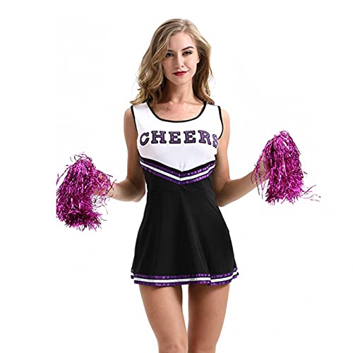 Damen-Cheerleader-Kostü , Damen-Schule, Musikparty, Halloween, Cheerleader-Kostü , Kostü , Uniform-Outfit von Niktule