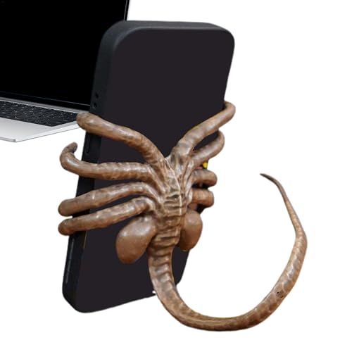 Facehugger Alien Handyhalter, Gruselige Kreatur-Handyhalter, Filmcharakter-Handyhalter, Verstellbarer Gruselfilm-Handyhalter-Ständer, Handy-Desktop-Halterung, Sammelfiguren Für Café, Arbeitszimmer von Niktule