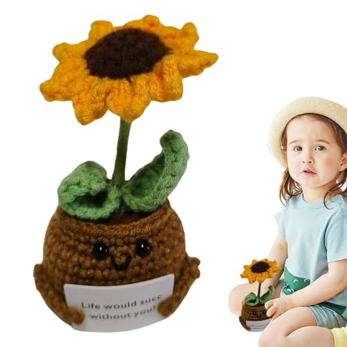 Geschenke Positive Kartoffel, Mini-Strickpuppe, Kreative Häkelpuppe Mit Emotionaler Unterstützung, Gehäkelte Pickle-Puppe Mit Positiver Karte, Lustige Häkelpuppe, Inspirierende Geschenke Für Kinder von Niktule