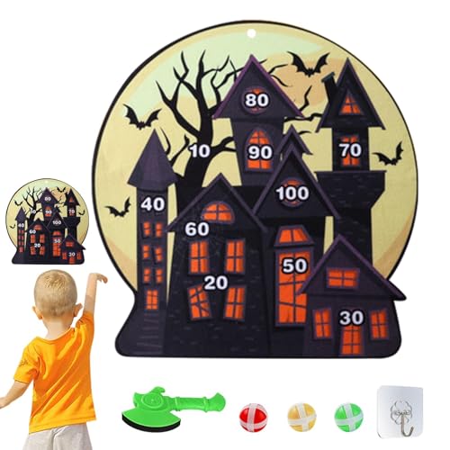 Halloween-Spiel mit Klebebällen,Brettspiel mit Klebebällen und Zielen | Halloween-Wurfballspiel für Kinder | Genießen Sie ein festliches, lustiges Ballspielzeug für einen Familienspielabend im von Niktule