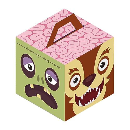 Halloween-Süßigkeiten-Box,Neuheit Interessante Halloween-Geschenkboxen | Kreativer, lustiger Halloween-Süßigkeitenhalter, Papierboxen für Kinder, Halloween-Klassenzimmerdekoration, Süßes oder Saures von Niktule