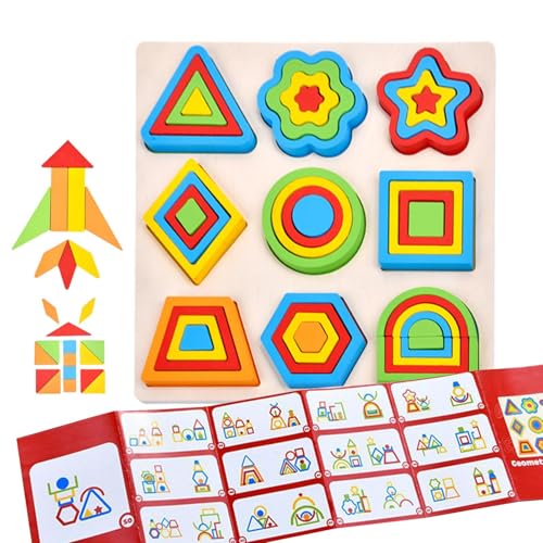 Holzformen Puzzle | Steckspiel Mit Geometrischen Formen | Motorikwürfel Für Lernspiele | Kinder Kindergarten Vorschule Mädchen Holzformen Puzzle | Steckspiel Mit Geometrischen Formen | Motorikwürfel Für Lernspiele | Kinder Kindergarten Vorschule Mädchen von Niktule