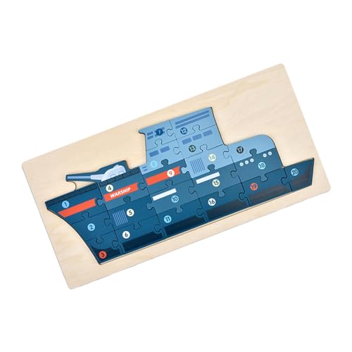 Holzpuzzles für Kleinkinder,Holzpuzzles für Kinder - Panzerförmige Holzpuzzles | Holzblock-Puzzle, sicheres Kleinkind-Puzzle zum Lernen für Geburtstag, Weihnachten, Neujahr von Niktule