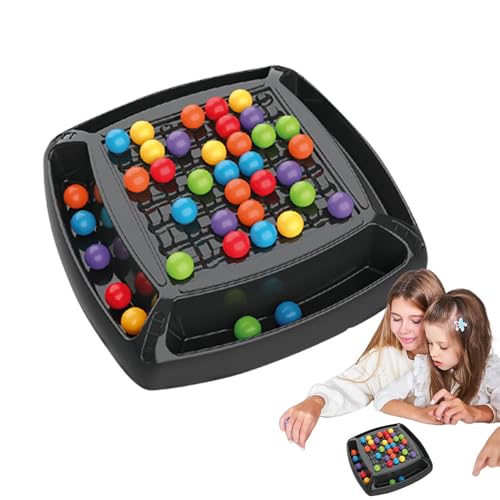 Intellektuelles Schachbrett Doppelduell, Strategie-Schachbrett, Puzzle-Schach-Brettspiel, Intellektuelles Puzzle-Tischschach-Brettspiel, Rainbow Ball Elimination Gesellschaftsspiele Für Freundespartys von Niktule