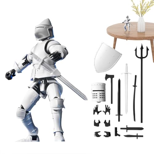 Niktule 13 Mittelalterliches Ritter-Actionfiguren-Set, Anime-Actionfiguren Mit Waf-fe Und Schild, Kleine Mehrzweck-Actionfiguren, Mehrfach Gegliederte Actionfiguren, Kreative Desktop-Dekorationen von Niktule