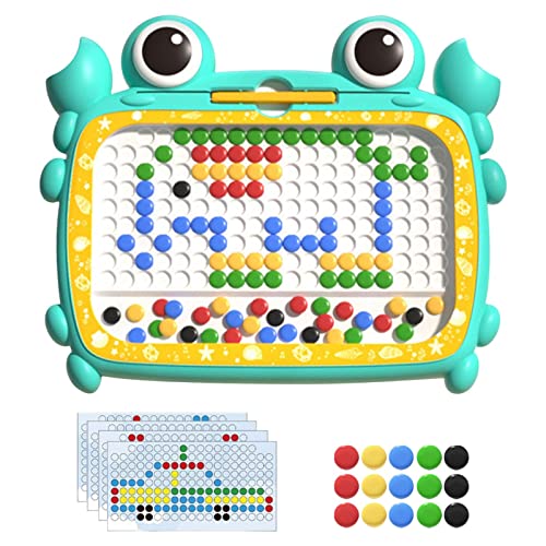 Niktule Magnetische Zeichnungs-Gekritzeltafel | CrabDrawing-Spiele für Kinder mit Magnetstift - Magnetische Perlen Zeichenblock, Doodle Dots Board Kid Scribbler Lernspielzeug für Jungen Mädchen von Niktule