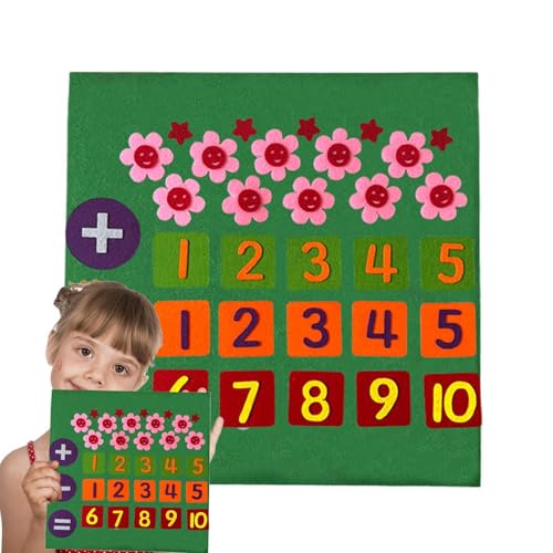 Niktule Math Felt Board, Addition und Subtraktionsspielzeug | Interaktives Mathematikspiel,Zahlen-Lernzählspielzeug, Pädagogik-Brettspiel für Kinder im Alter von 3 bis 6 Jahren von Niktule