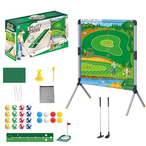 Niktule Sticky Golfspiel | Golf Chipping Spiel Schlagmatte Set - Spielset Mit Putting Matte Golfzubehör Sportspielzeug Für Kinder Indoor Outdoor Rasen Garten Camping Niktule Sticky Golfspiel | Golf Chipping Spiel Schlagmatte Set - Spielset Mit Putting Matte Golfzubehör Sportspielzeug Für Kinder Indoor Outdoor Rasen Garten Camping von Niktule