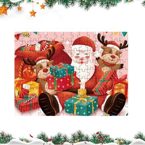 Niktule Weihnachtsmann-Puzzle - Puzzles aus Pappe - Lernspiel „Weihnachtswunsch-Puzzles“ für Kinder im Alter von 2–8 Jahren von Niktule