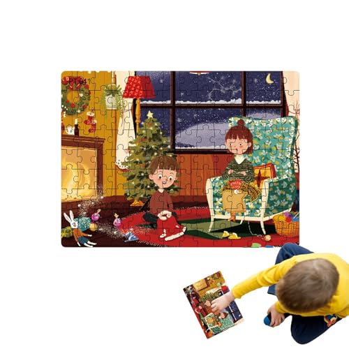 Niktule Weihnachtsmann-Puzzles, Puzzles aus Pappe, Großes Puzzle Winter-Weihnachtsmann-Dekoration für Mädchen, Kinder, Kinder im Alter von 2–8 Jahren von Niktule